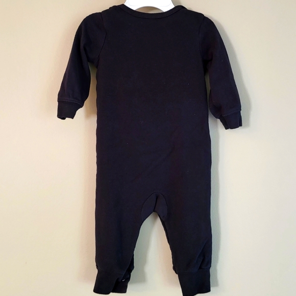 Black skeleton long sleeved footless footie - Picture 2 of 4